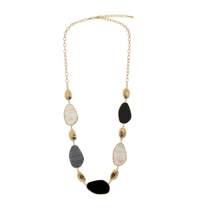 Sautoir Jasmine Noir et Blanc