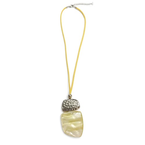 Collier aurélie jaune