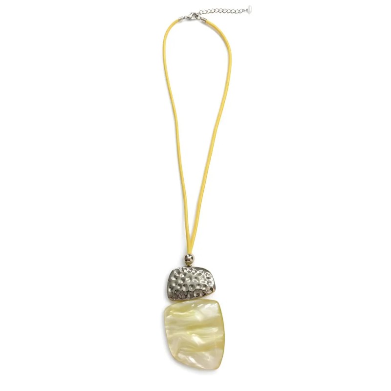 Collier aurélie jaune