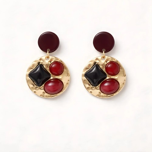 Boucles Elyse bordeaux