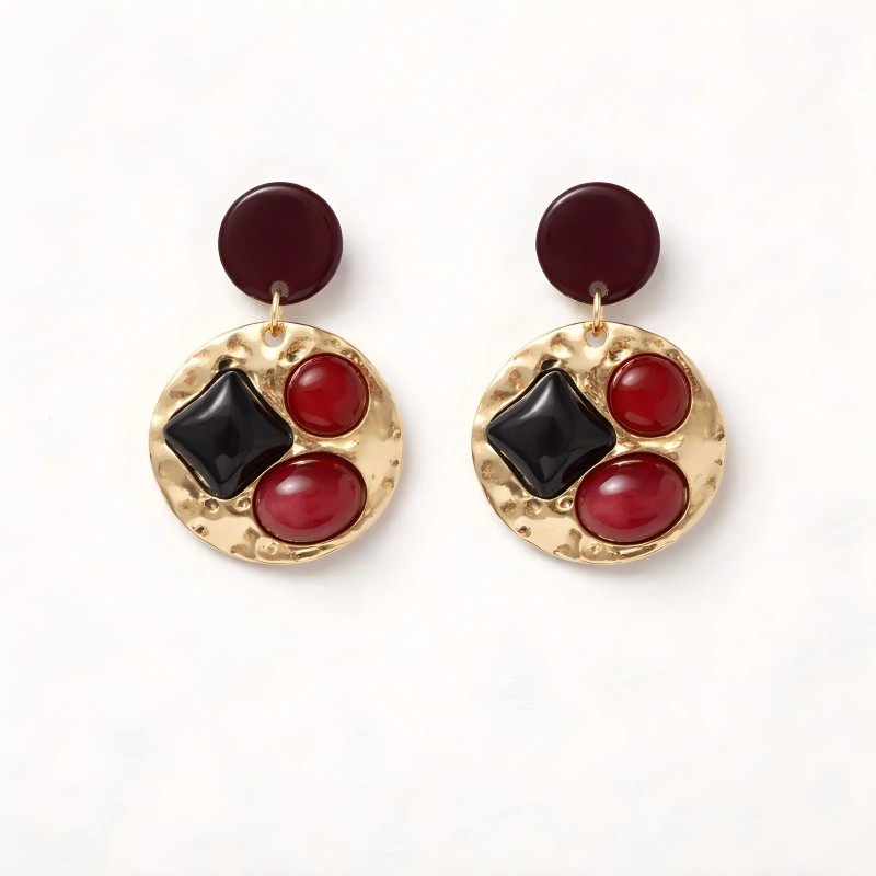 Boucles Elyse bordeaux